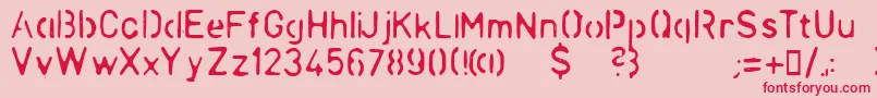 LLCHINA Font – Red Fonts on Pink Background