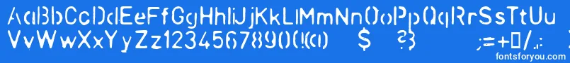 LLCHINA Font – White Fonts on Blue Background