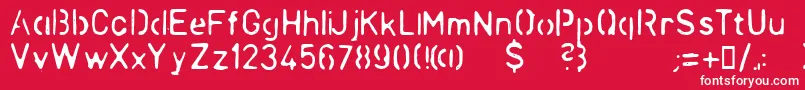 LLCHINA Font – White Fonts on Red Background