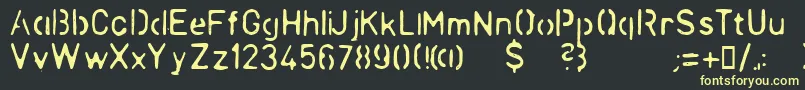LLCHINA Font – Yellow Fonts on Black Background