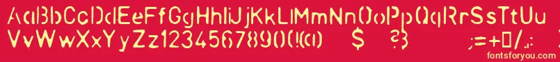 LLCHINA Font – Yellow Fonts on Red Background