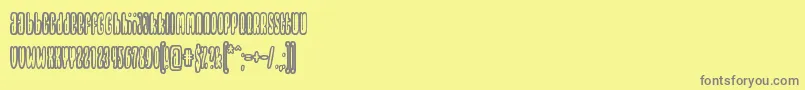 Weitere Informationen zur Thrownupreal-Schriftart Thrownupreal-Schriftart – Graue Schriften auf gelbem Hintergrund