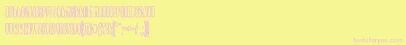 Thrownupreal Font – Pink Fonts on Yellow Background