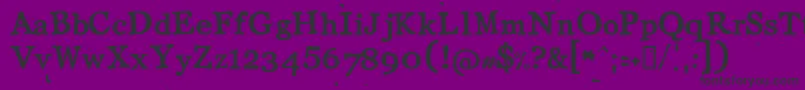 フォントLLCOT    – 紫の背景に黒い文字