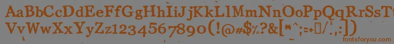 LLCOT    Font – Brown Fonts on Gray Background