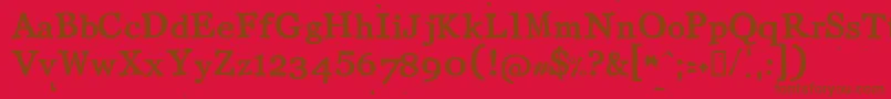LLCOT    Font – Brown Fonts on Red Background