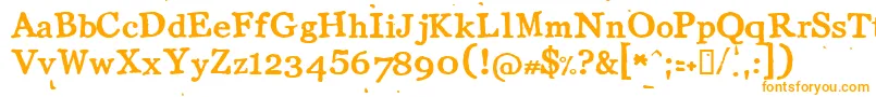 LLCOT    Font – Orange Fonts on White Background