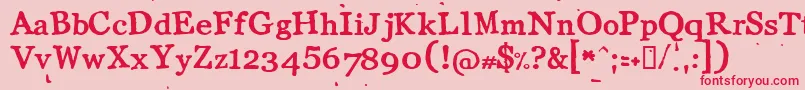 LLCOT    Font – Red Fonts on Pink Background