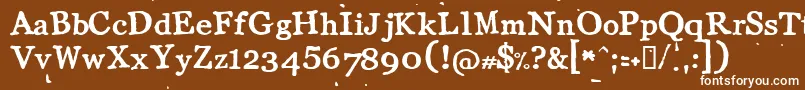 フォントLLCOT    – 茶色の背景に白い文字