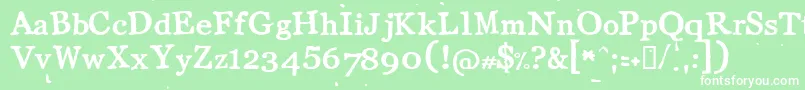 LLCOT    Font – White Fonts on Green Background