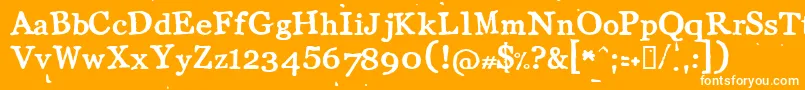 LLCOT    Font – White Fonts on Orange Background