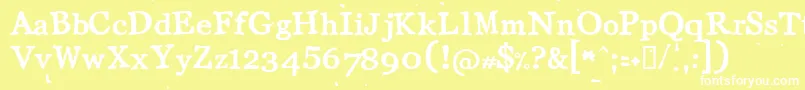 フォントLLCOT    – 黄色い背景に白い文字