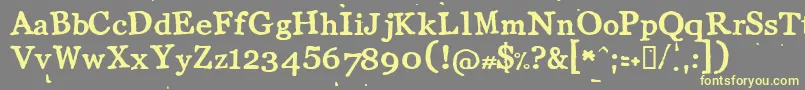 LLCOT    Font – Yellow Fonts on Gray Background