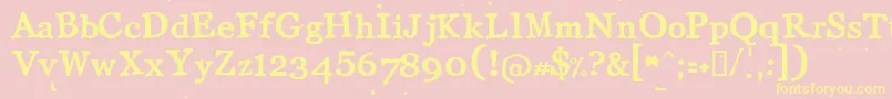 LLCOT    Font – Yellow Fonts on Pink Background