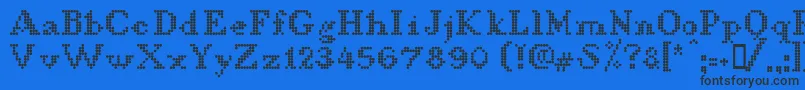 LLDCL    Font – Black Fonts on Blue Background