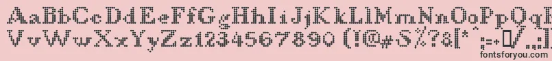 LLDCL    Font – Black Fonts on Pink Background