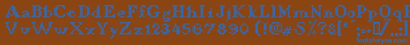 LLDCL    Font – Blue Fonts on Brown Background