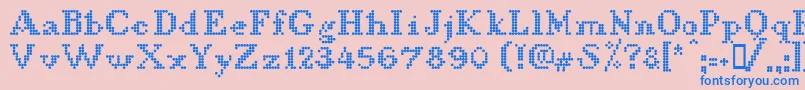 LLDCL    Font – Blue Fonts on Pink Background