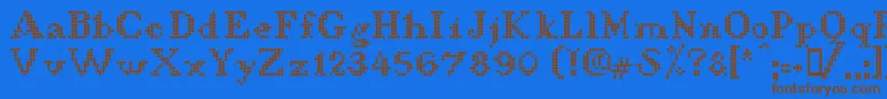 LLDCL    Font – Brown Fonts on Blue Background