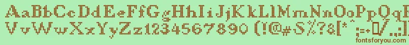 LLDCL    Font – Brown Fonts on Green Background