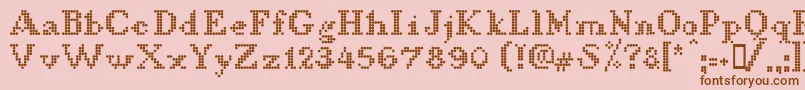 LLDCL    Font – Brown Fonts on Pink Background