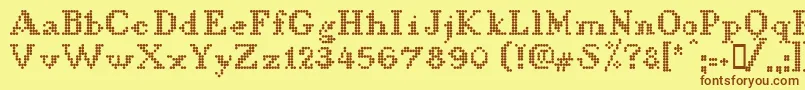 LLDCL    Font – Brown Fonts on Yellow Background