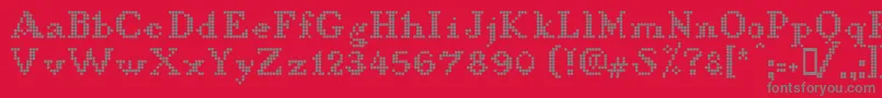 Шрифт LLDCL    – серые шрифты на красном фоне