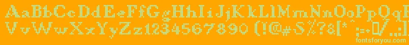 LLDCL    Font – Green Fonts on Orange Background