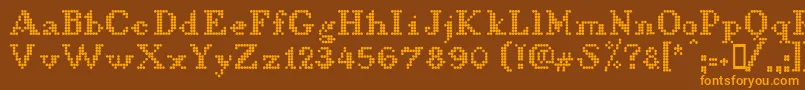 LLDCL    Font – Orange Fonts on Brown Background