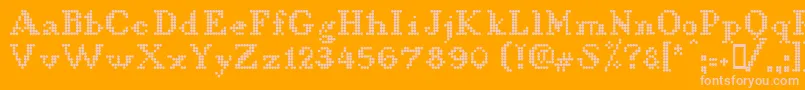 LLDCL    Font – Pink Fonts on Orange Background