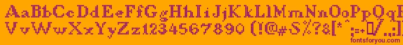 LLDCL    Font – Purple Fonts on Orange Background