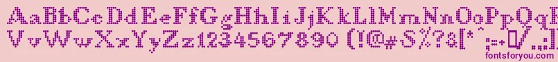 LLDCL    Font – Purple Fonts on Pink Background
