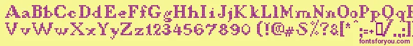 LLDCL    Font – Purple Fonts on Yellow Background