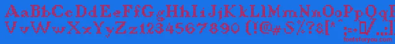 LLDCL    Font – Red Fonts on Blue Background