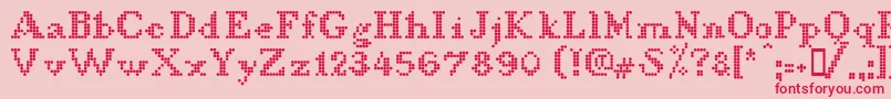 LLDCL    Font – Red Fonts on Pink Background