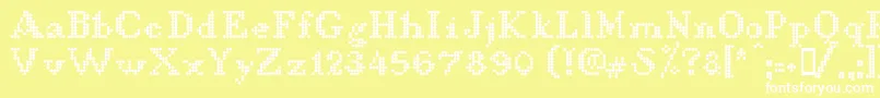 Шрифт LLDCL    – белые шрифты на жёлтом фоне