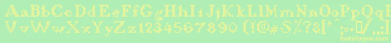 LLDCL    Font – Yellow Fonts on Green Background