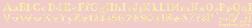 LLDCL    Font – Yellow Fonts on Pink Background