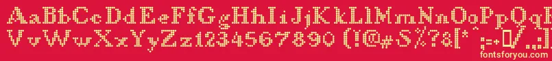 LLDCL    Font – Yellow Fonts on Red Background