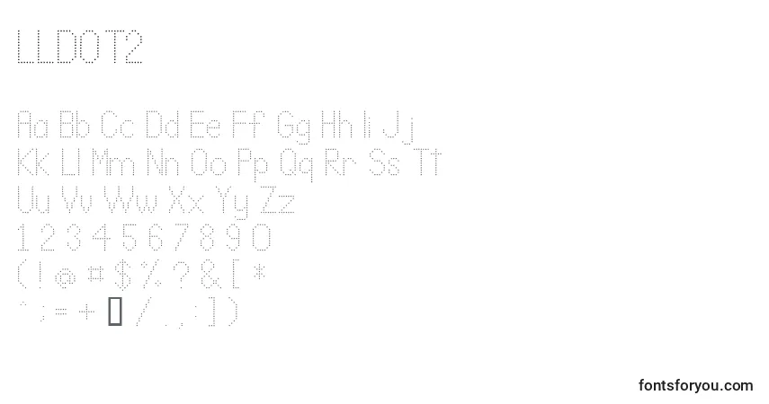 Schriftart LLDOT2   (132782) – Alphabet, Zahlen, spezielle Symbole
