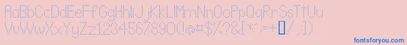 LLDOT2   Font – Blue Fonts on Pink Background