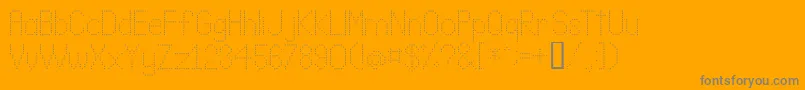 LLDOT2  -Schriftart – Graue Schriften auf orangefarbenem Hintergrund