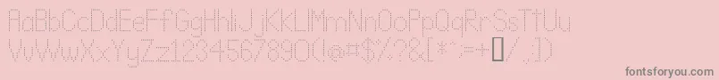 LLDOT2   Font – Gray Fonts on Pink Background