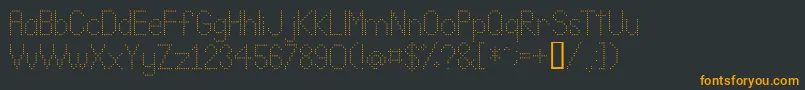 Шрифт LLDOT2   – оранжевые шрифты на чёрном фоне