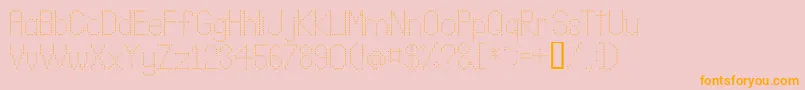 LLDOT2   Font – Orange Fonts on Pink Background