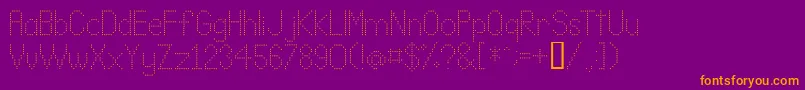 LLDOT2   Font – Orange Fonts on Purple Background