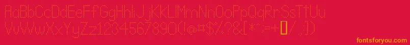 LLDOT2   Font – Orange Fonts on Red Background