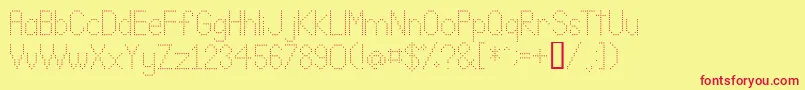 LLDOT2   Font – Red Fonts on Yellow Background