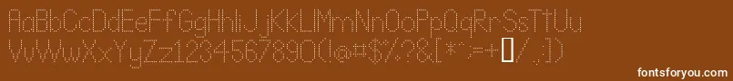 Шрифт LLDOT2   – белые шрифты на коричневом фоне