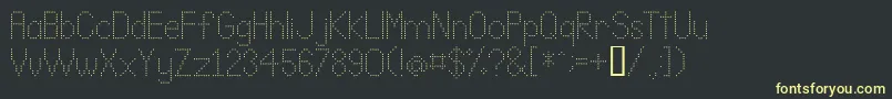 フォントLLDOT2   – 黒い背景に黄色の文字